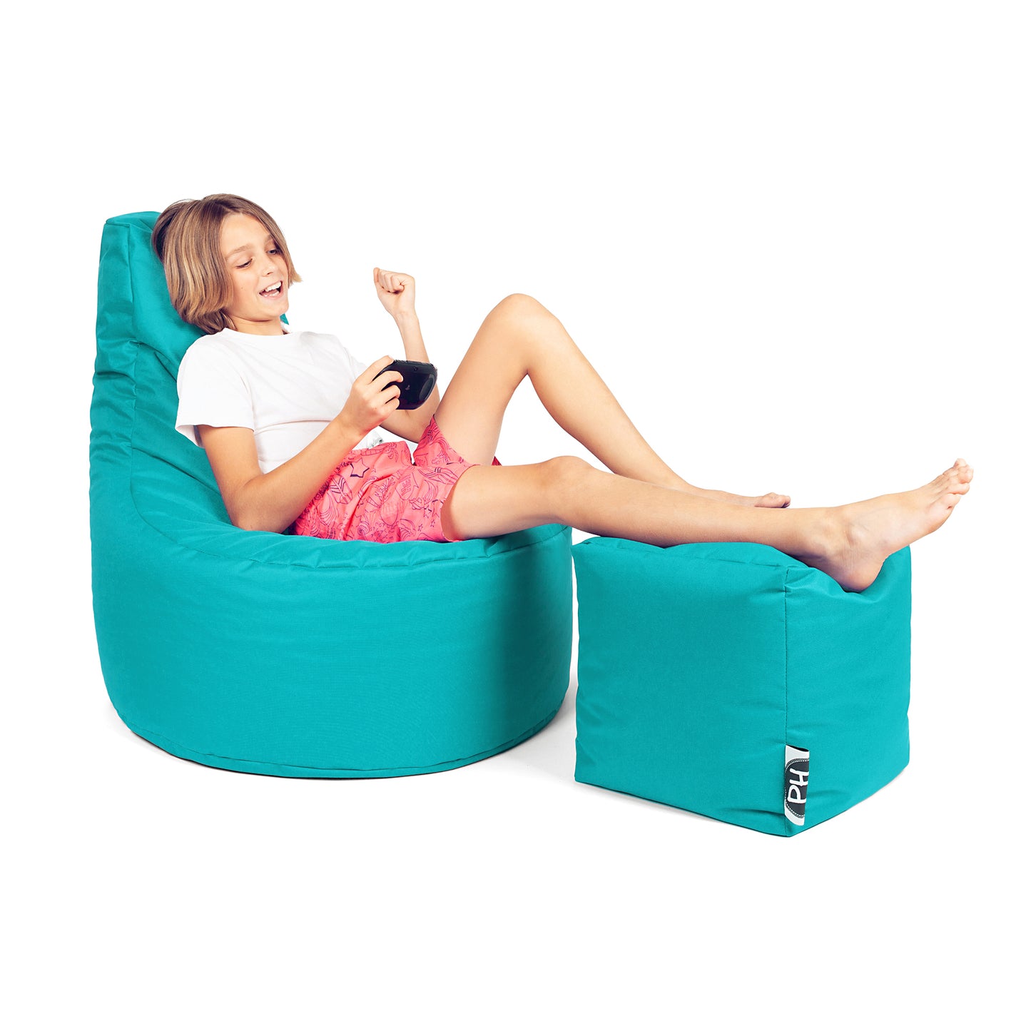 Gamer-Sessel mit Hocker