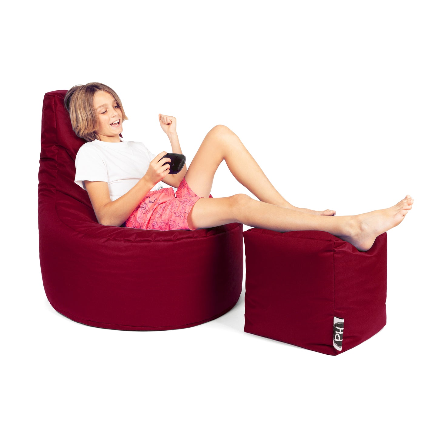 Gamer-Sessel mit Hocker