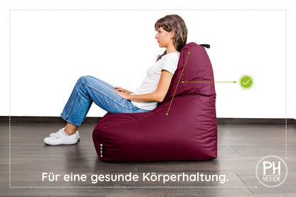 Lounge-Sessel XXL mit Hocker