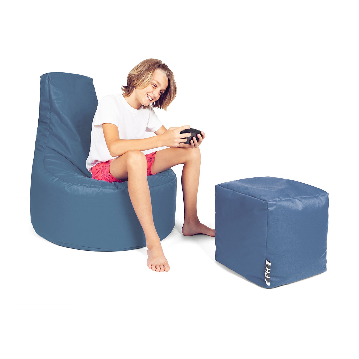 Gamer-Sessel mit Hocker