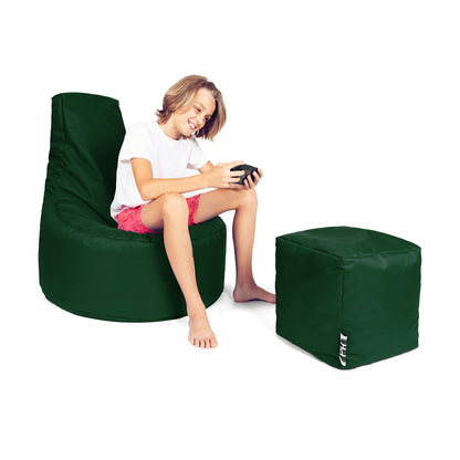 Gamer-Sessel mit Hocker