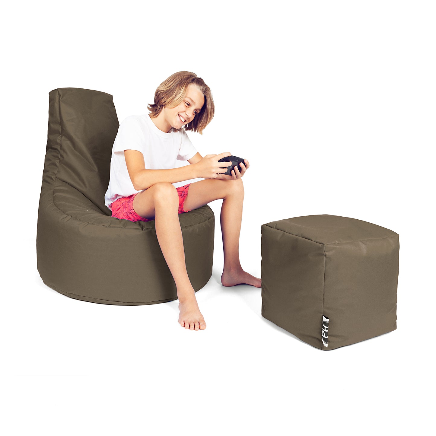 Gamer-Sessel mit Hocker