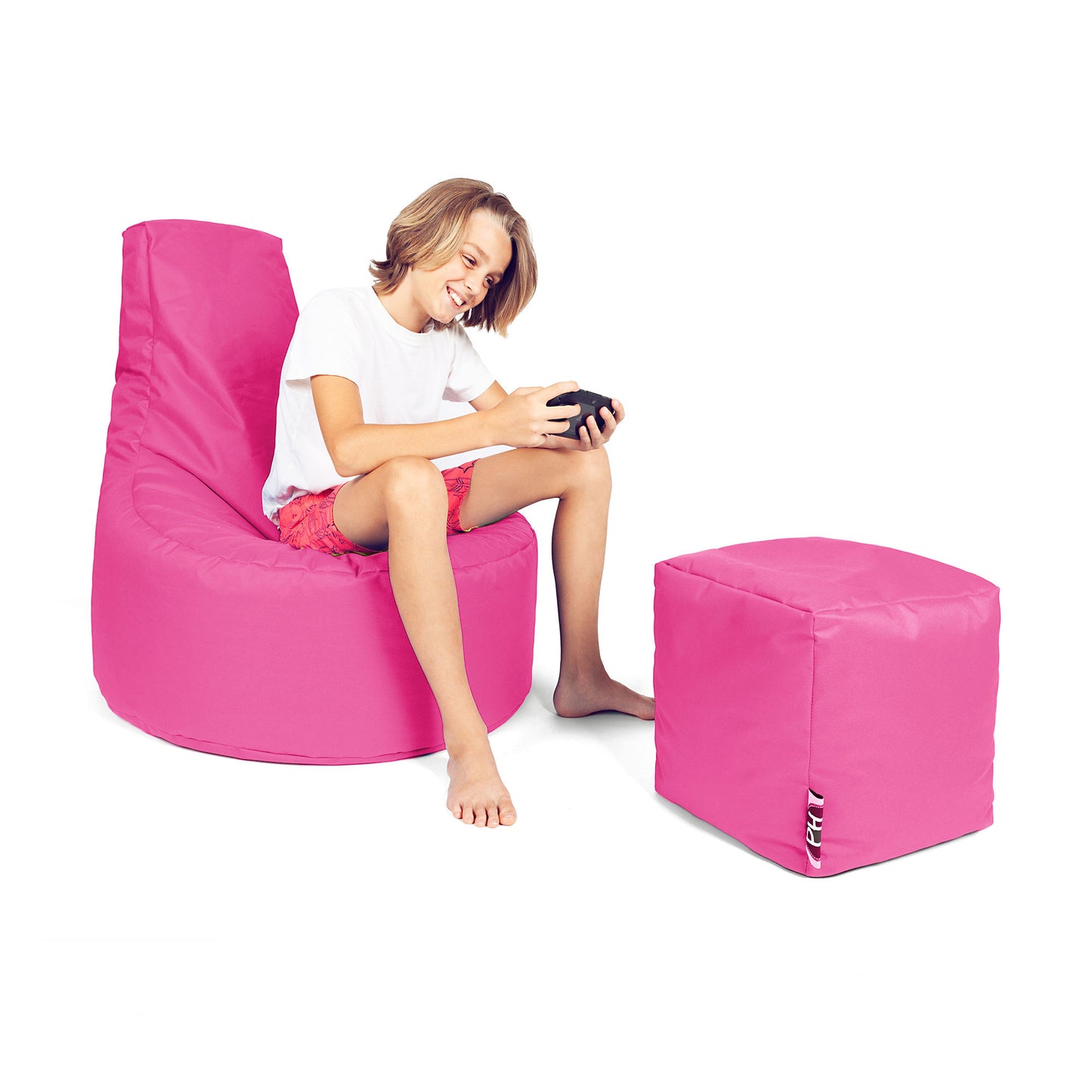 Gamer-Sessel mit Hocker