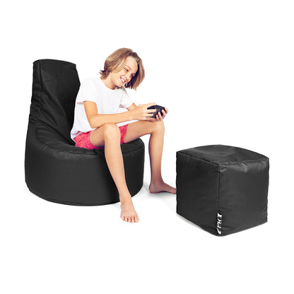 Gamer-Sessel mit Hocker