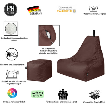 Lounge-Sessel XXL mit Hocker