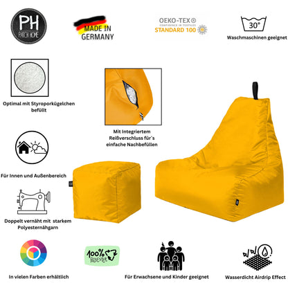 Lounge-Sessel XXL mit Hocker