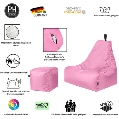 Lounge-Sessel XXL mit Hocker