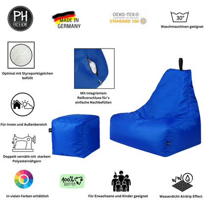 Lounge-Sessel XXL mit Hocker