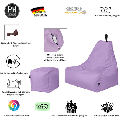 Lounge-Sessel XXL mit Hocker