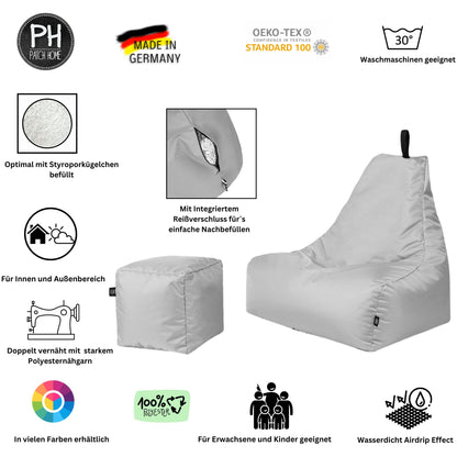 Lounge-Sessel XXL mit Hocker