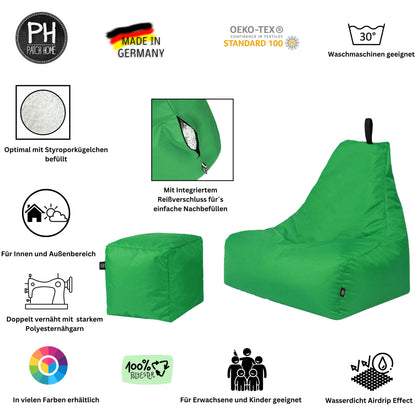 Lounge-Sessel XXL mit Hocker