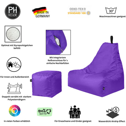 Lounge-Sessel XXL mit Hocker