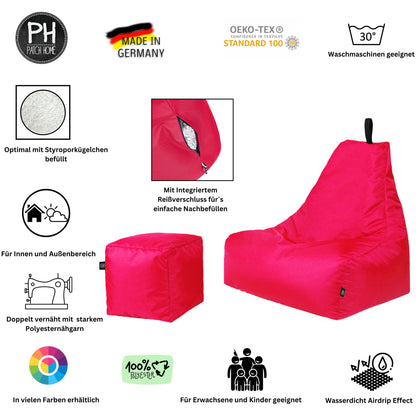 Lounge-Sessel XXL mit Hocker