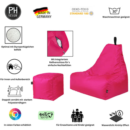 Lounge-Sessel XXL mit Hocker