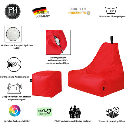Lounge-Sessel XXL mit Hocker