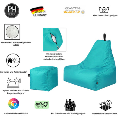 Lounge-Sessel XXL mit Hocker