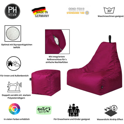 Lounge-Sessel XXL mit Hocker