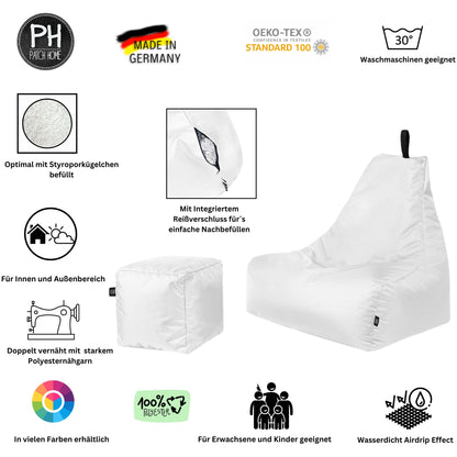 Lounge-Sessel XXL mit Hocker