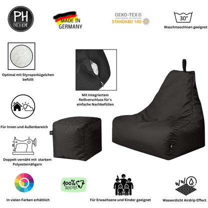 Lounge-Sessel XXL mit Hocker