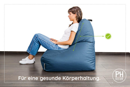 Lounge-Sessel XXL mit Hocker