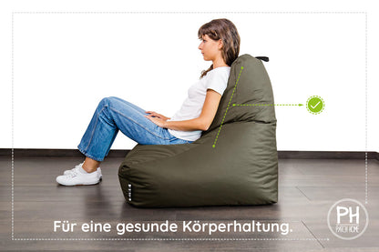 Lounge-Sessel XXL mit Hocker