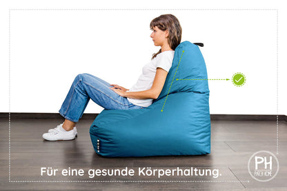 Lounge-Sessel XXL mit Hocker