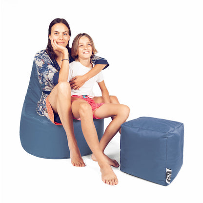 Gamer-Sessel mit Hocker
