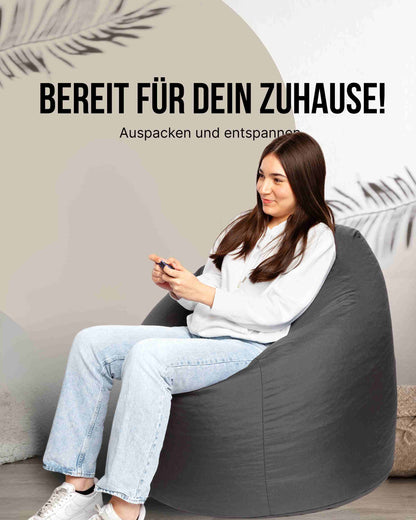 Sitzsack in Tropfenform