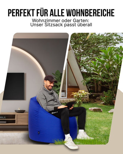 Sitzsack in Tropfenform