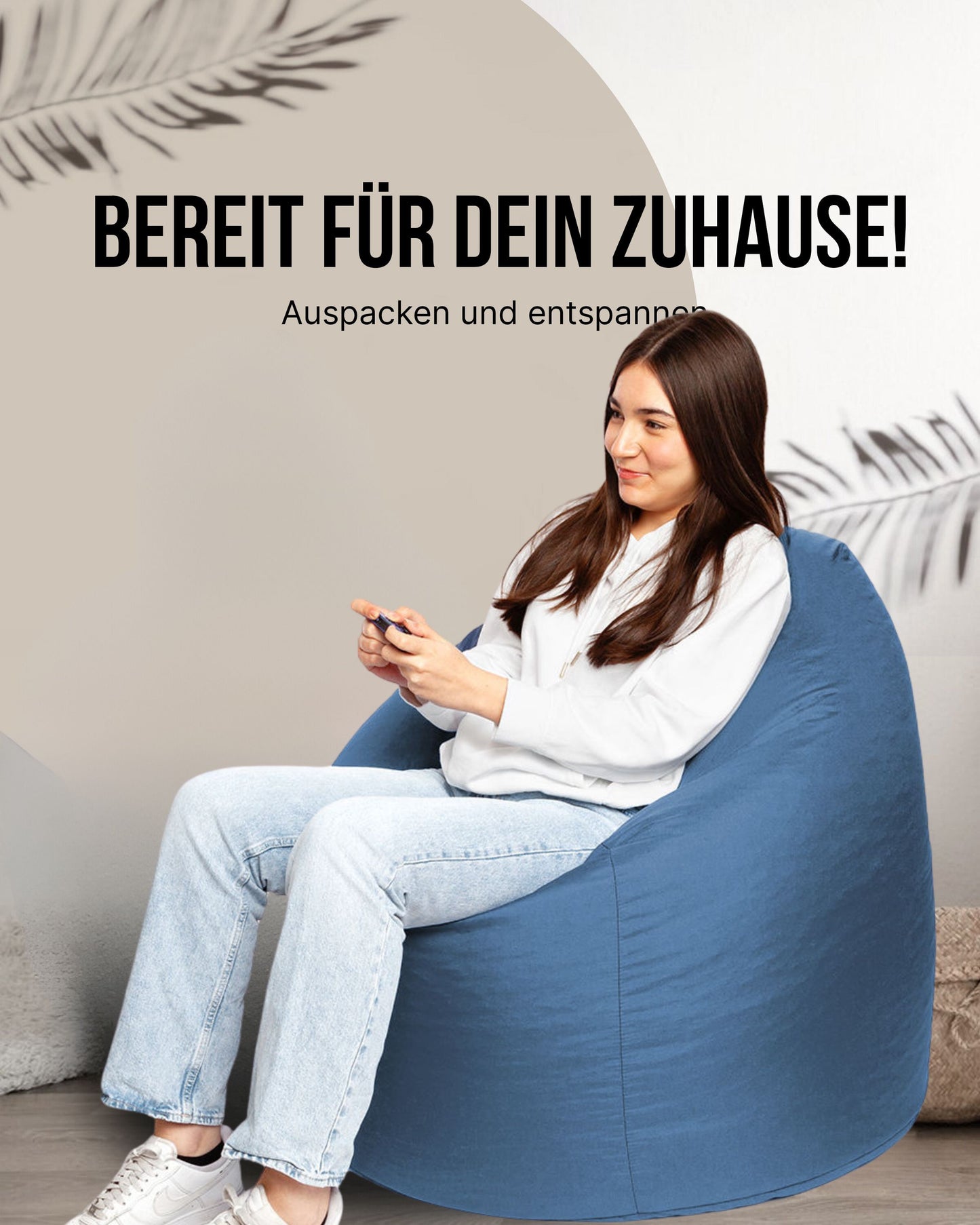 Sitzsack in Tropfenform