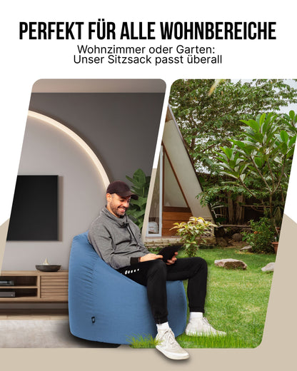 Sitzsack in Tropfenform