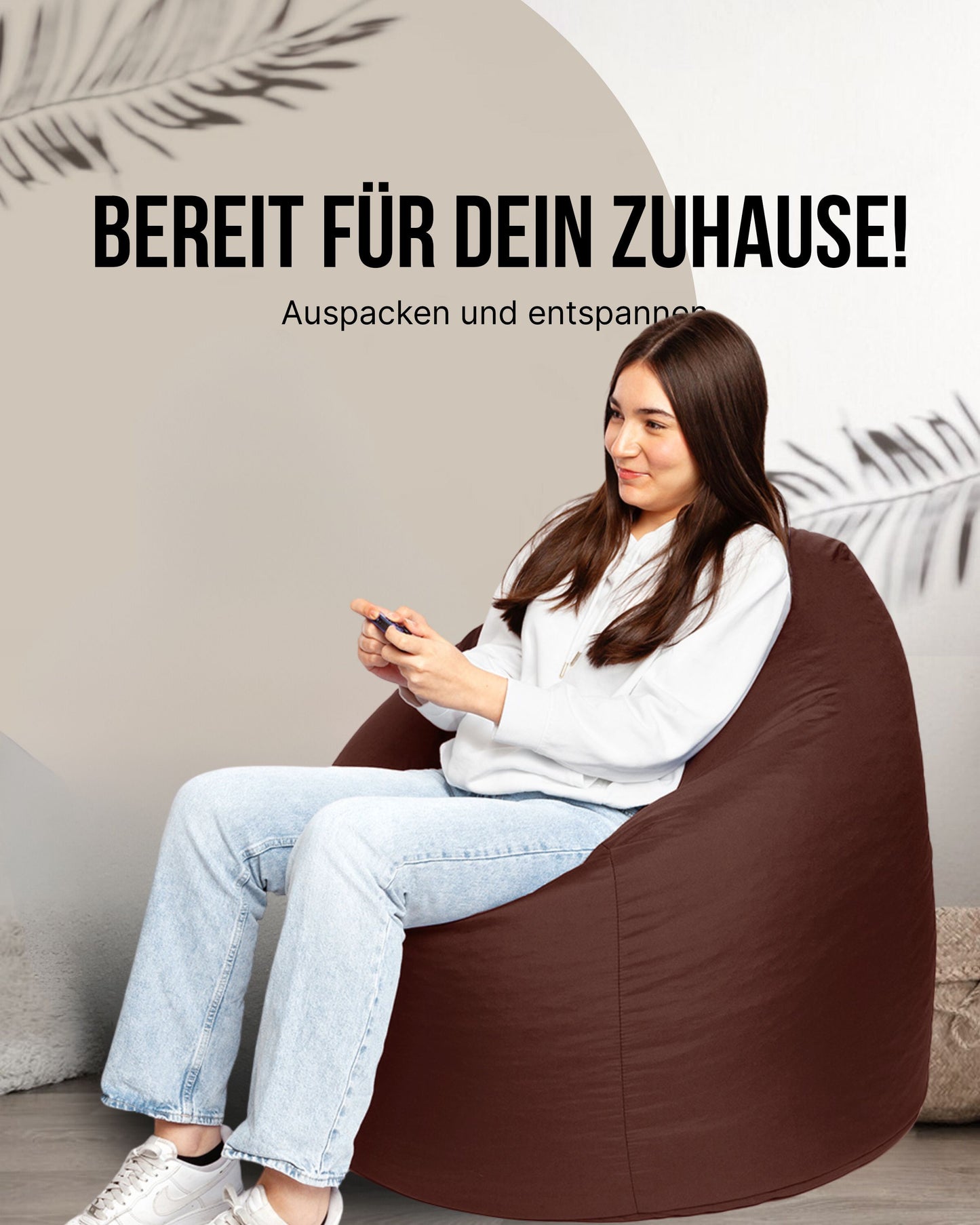 Sitzsack in Tropfenform