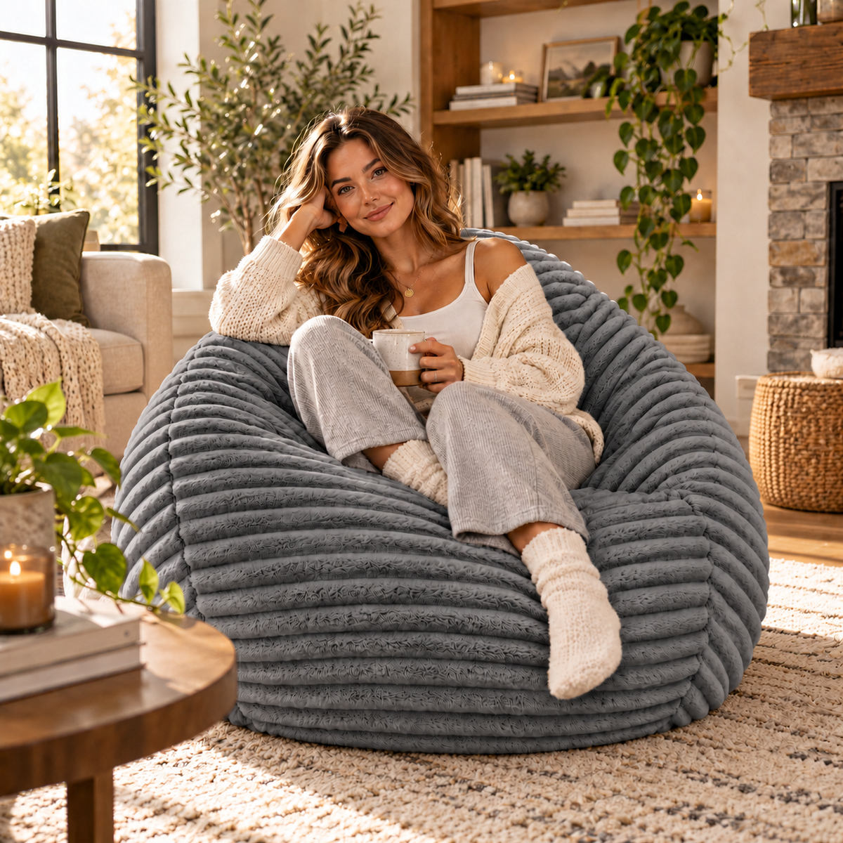 PatchHome Cordino Sitzsack aus Breitcord – Komfort pur
