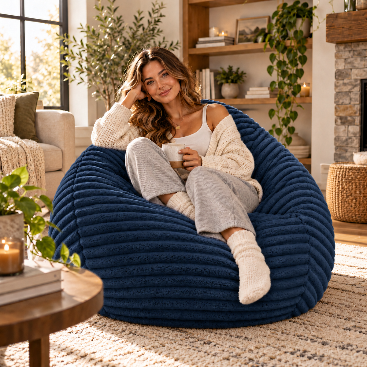 PatchHome Cordino Sitzsack aus Breitcord – Komfort pur