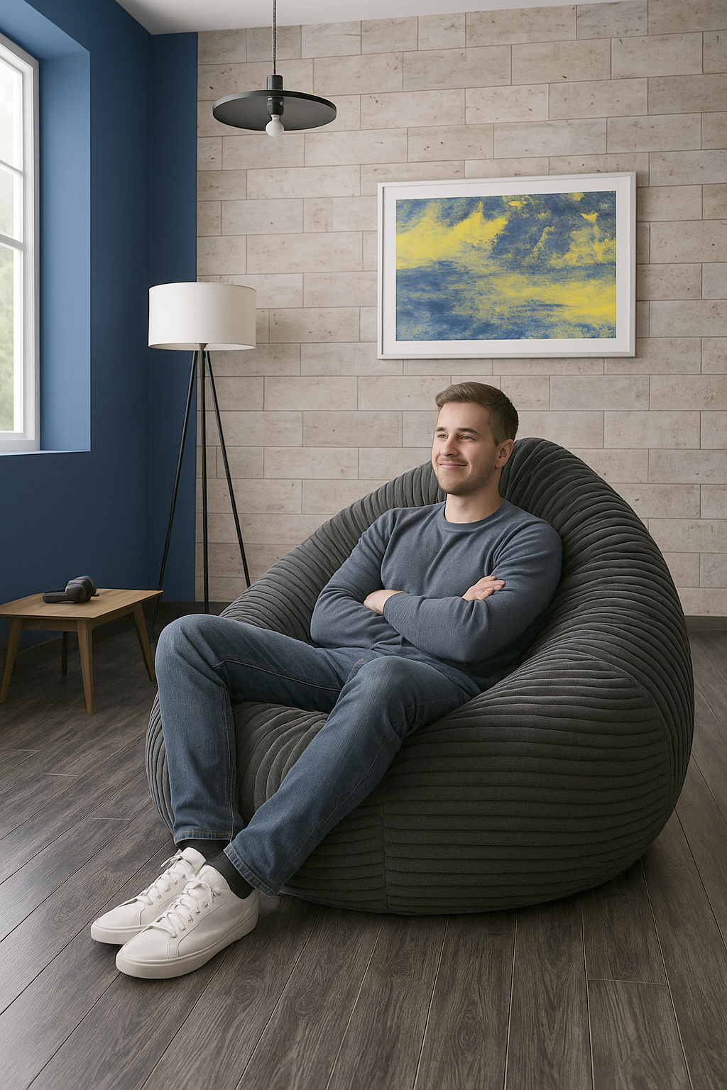 Cordino Drop Sitzsack aus Breitcord – Stylischer Komfort für jedes Zuhause
