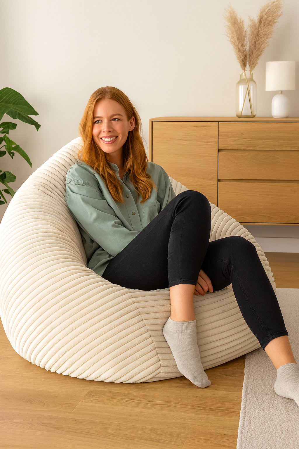 PatchHome Cordino Sitzsack aus Breitcord – Komfort pur