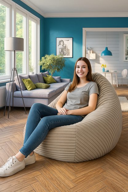 Cordino Drop Sitzsack aus Breitcord – Stylischer Komfort für jedes Zuhause