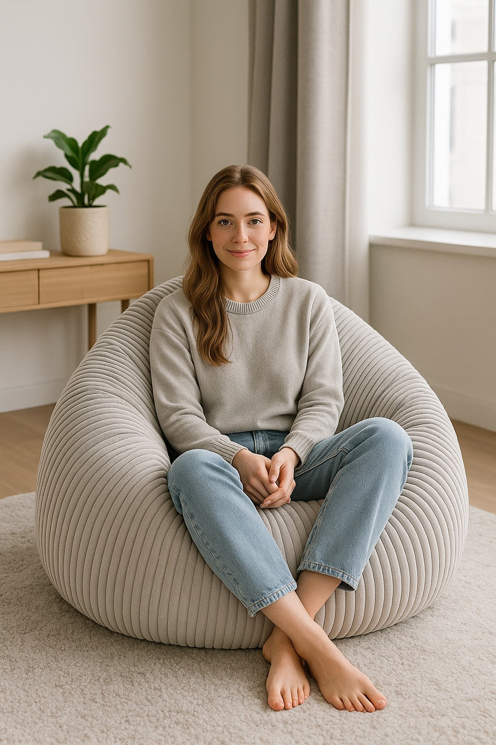 Cordino Drop Sitzsack aus Breitcord – Stylischer Komfort für jedes Zuhause