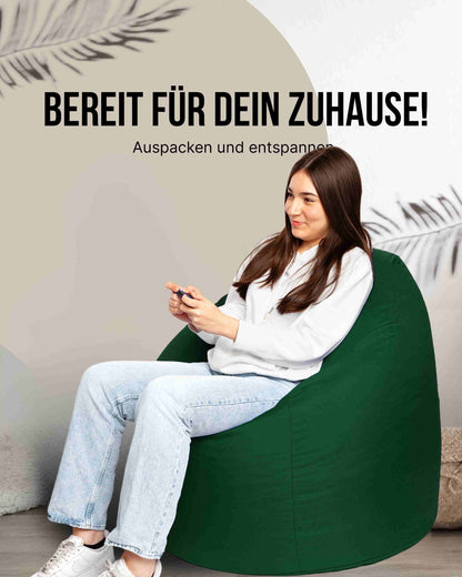 Sitzsack in Tropfenform