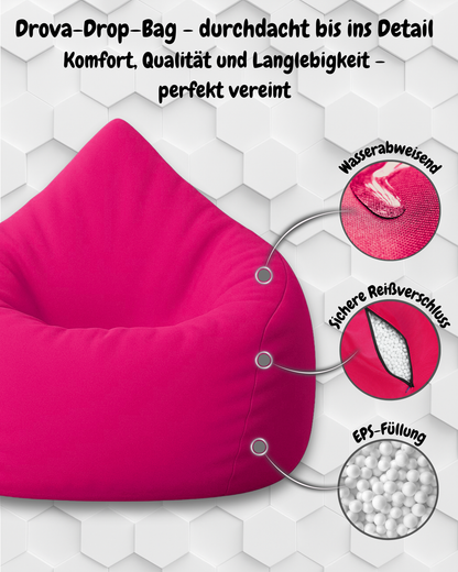 Sitzsack in Tropfenform