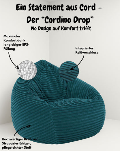 PatchHome Cordino Sitzsack aus Breitcord – Komfort pur