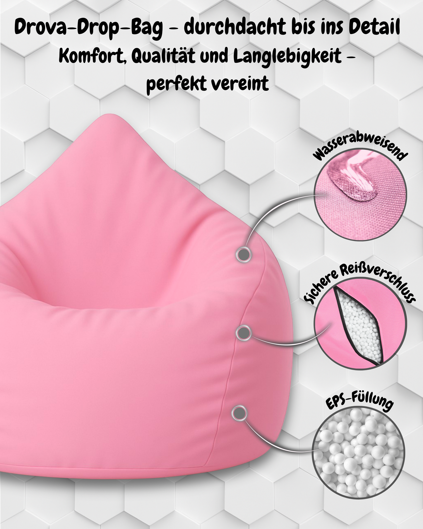Sitzsack in Tropfenform Jumbo