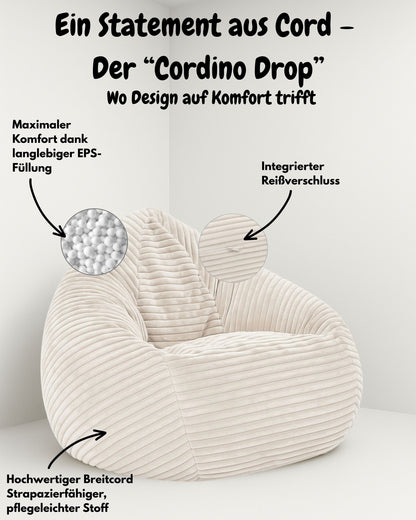 PatchHome Cordino Sitzsack aus Breitcord – Komfort pur