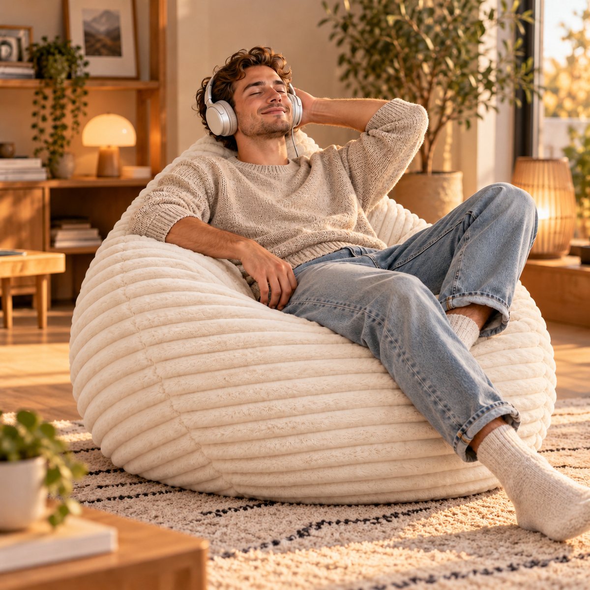 PatchHome Cordino Sitzsack aus Breitcord – Komfort pur
