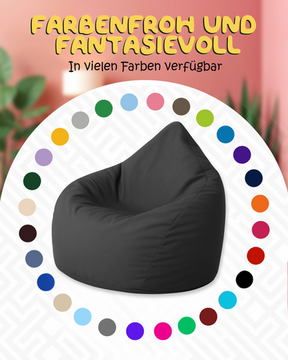 Sitzsack in Tropfenform
