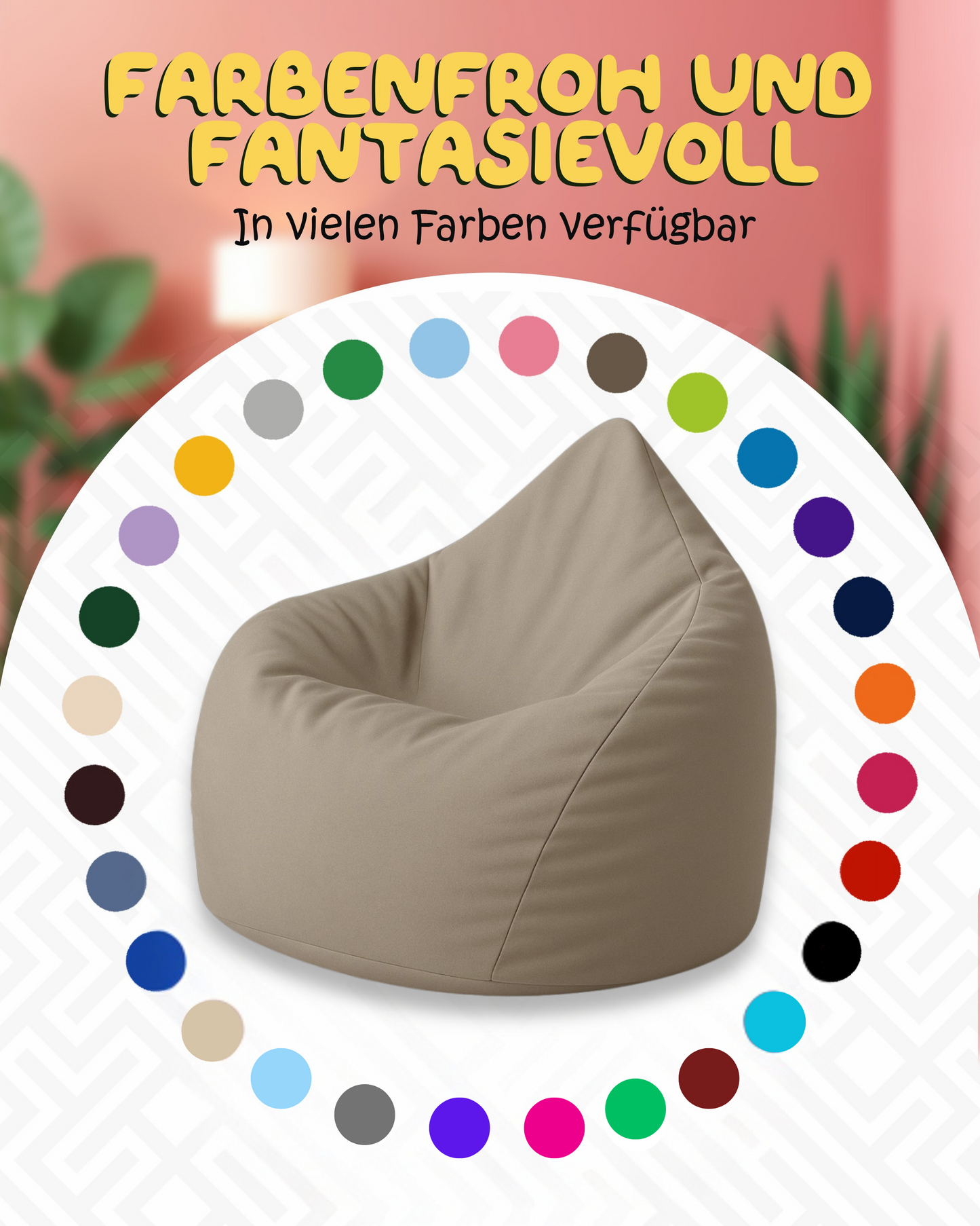 Sitzsack in Tropfenform