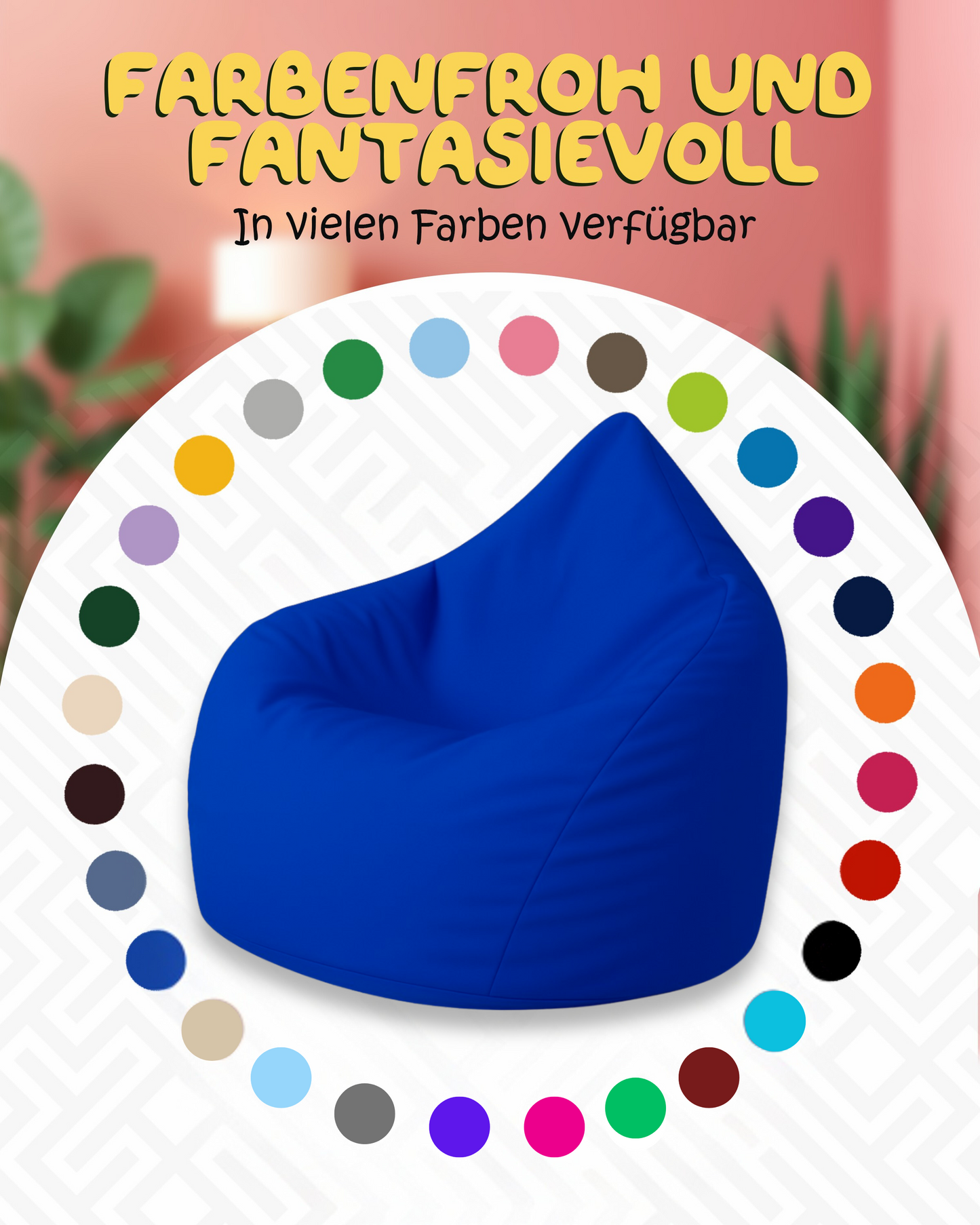 Sitzsack in Tropfenform