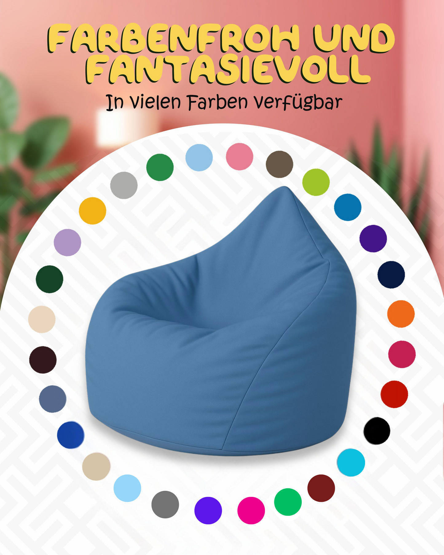 Sitzsack in Tropfenform