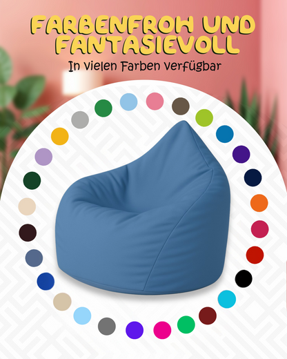 Sitzsack in Tropfenform