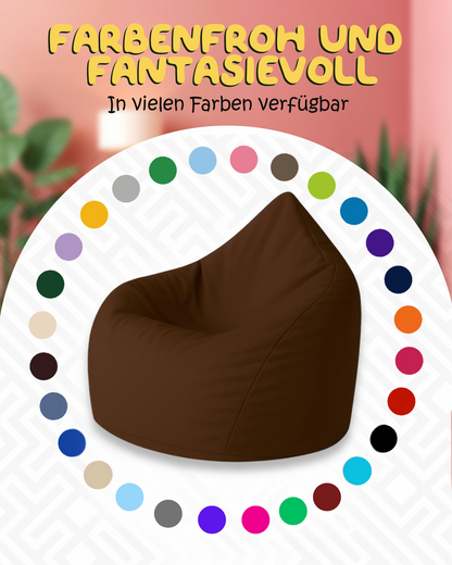 Sitzsack in Tropfenform